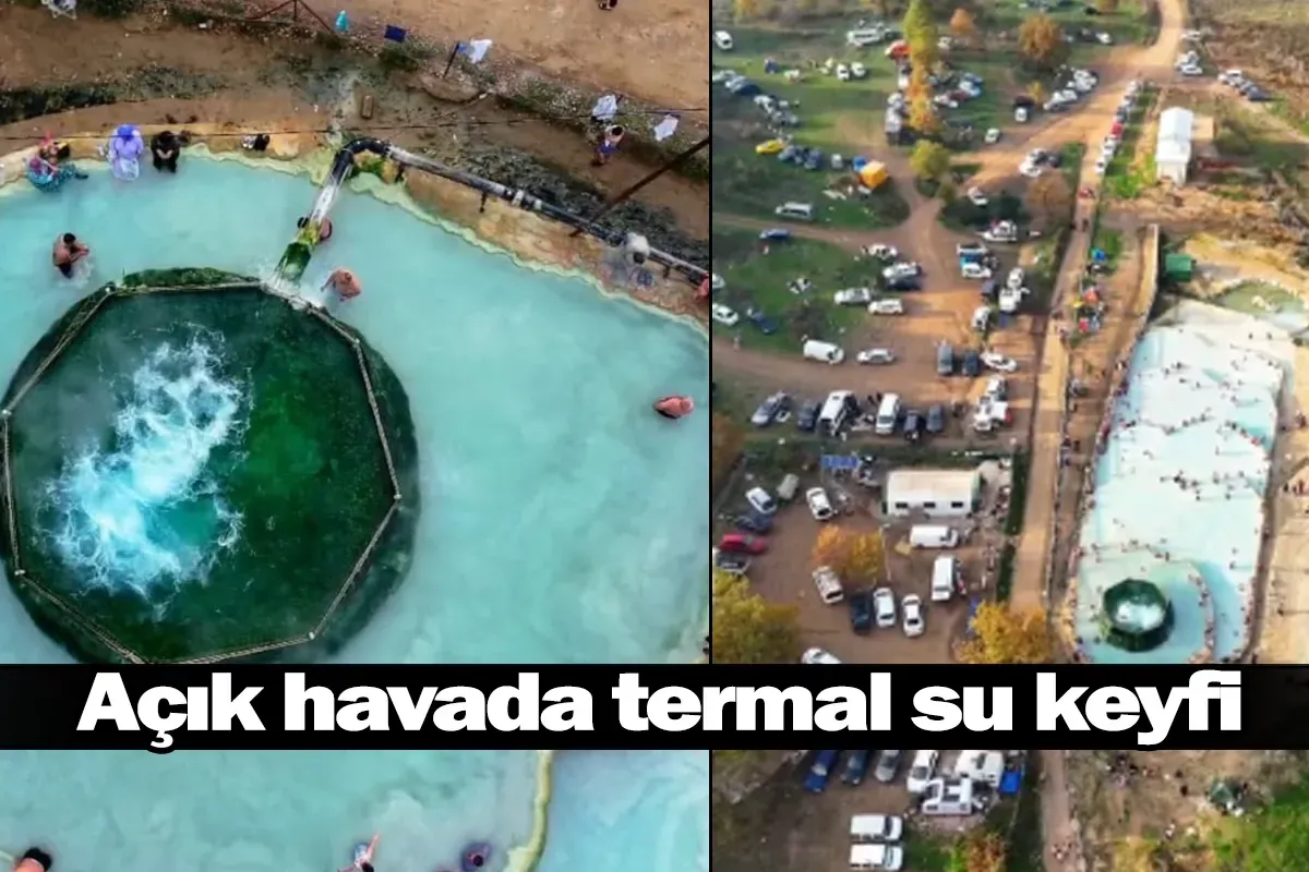 Açık havada termal su keyfi