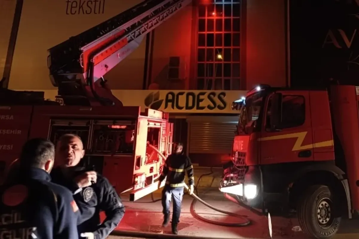 İnegöl'de korkutan yangın
