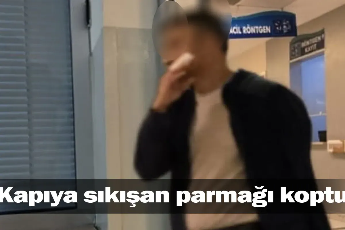 Kapıya sıkışan parmağı koptu!