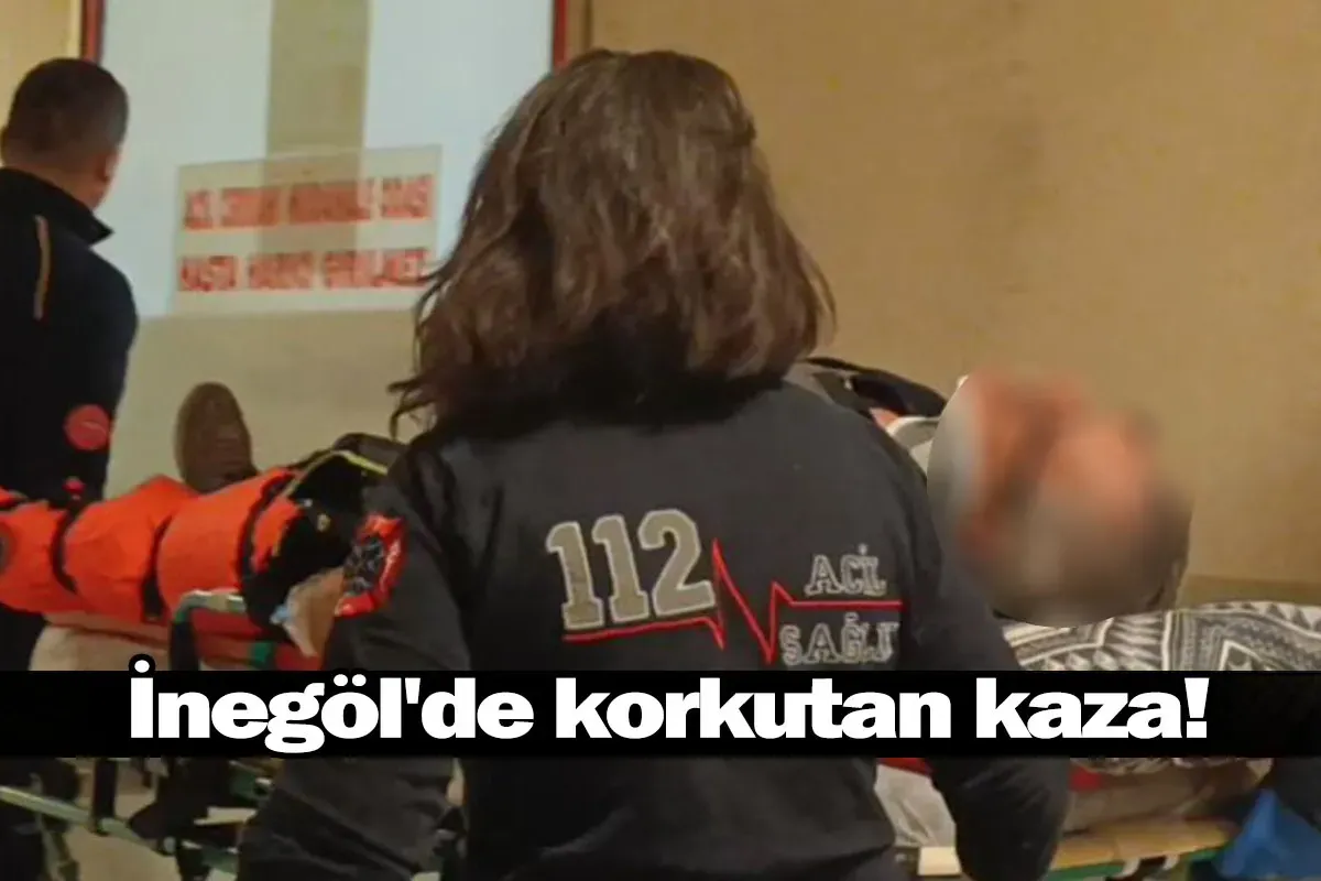 İnegöl'de korkutan kaza!