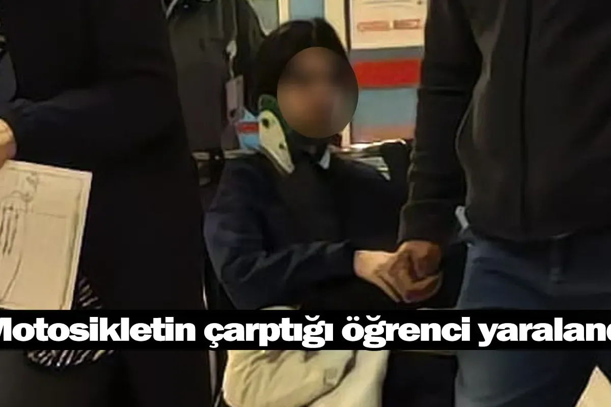 Motosikletin çarptığı öğrenci yaralandı