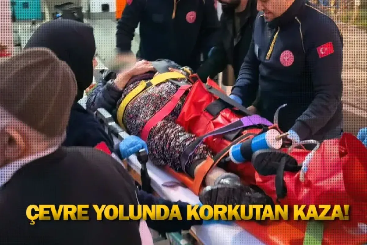 Çevre yolunda korkutan kaza!