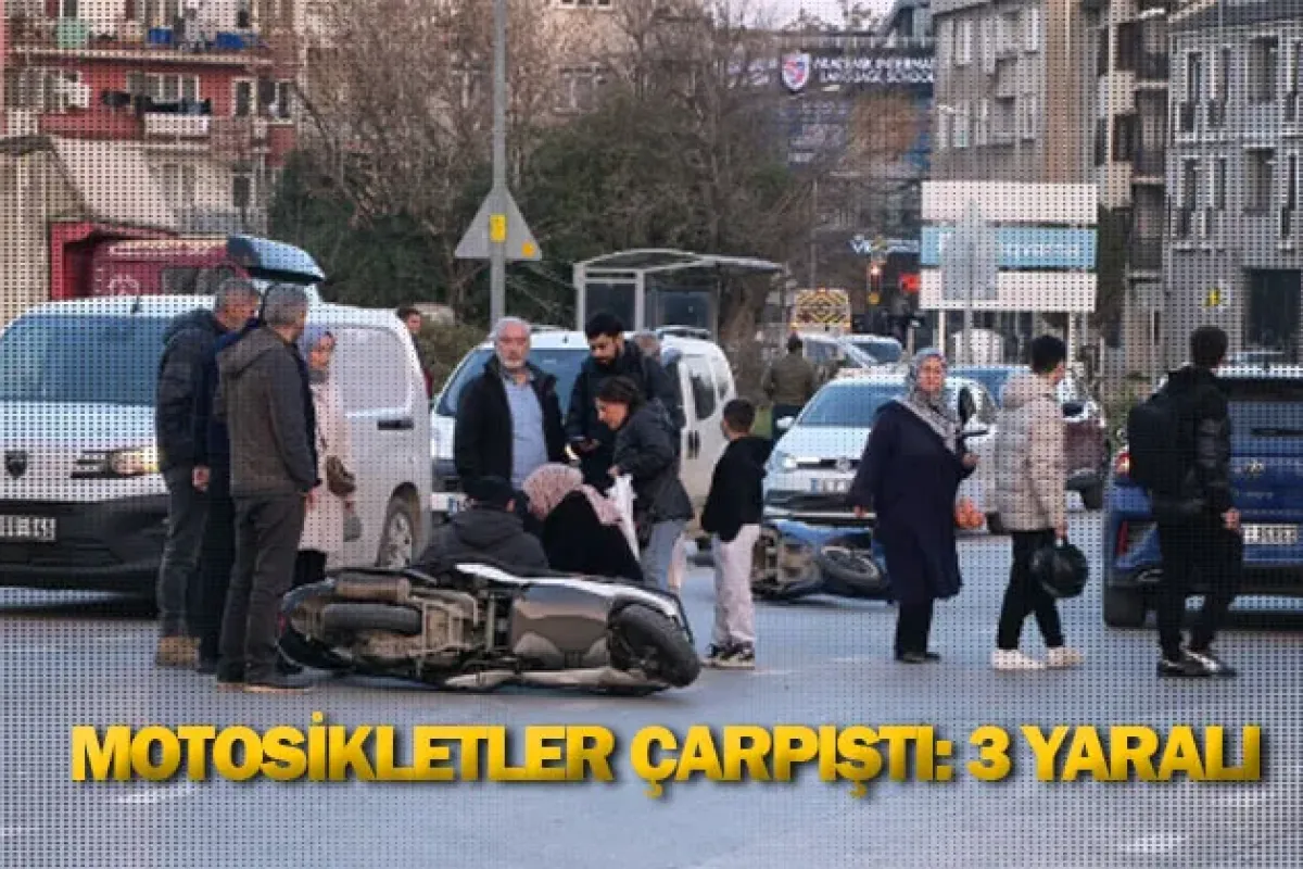 Motosikletler çarpıştı: 3 yaralı