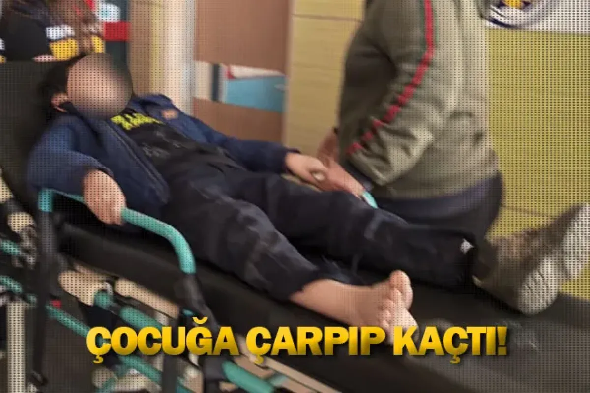 Çocuğa çarpıp kaçtı!