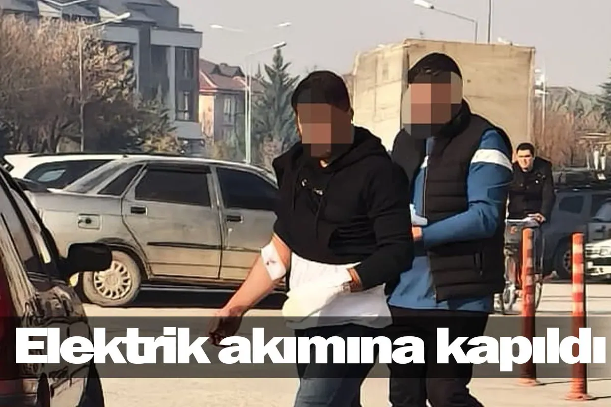 Elektrik akımına kapıldı