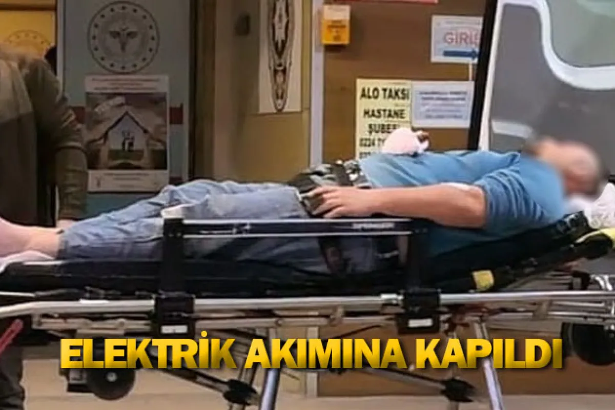 Elektrik akımına kapıldı