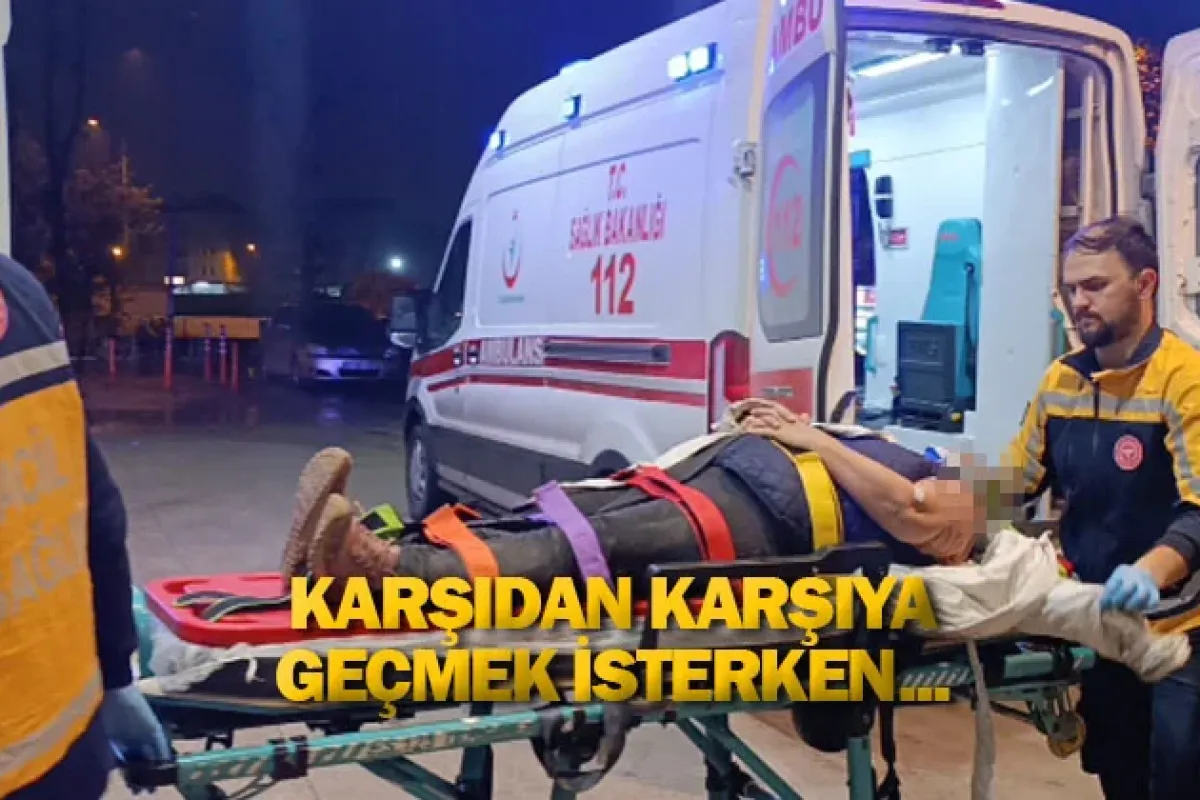 Karşıdan karşıya geçmek isterken...