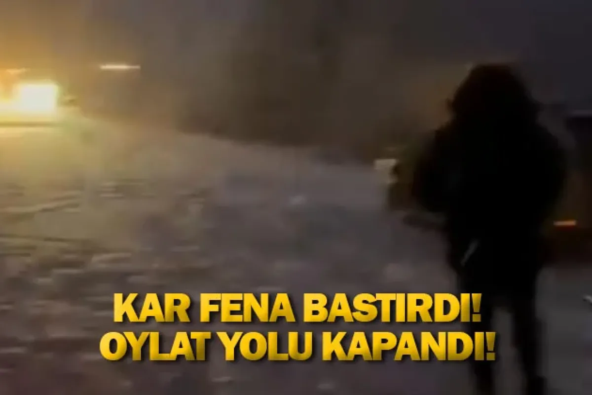 Kar fena bastırdı! Oylat yolu kapandı!