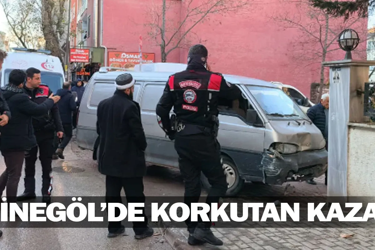 İnegöl'de korkutan kaza