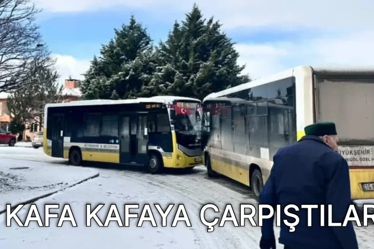 İnegöl'de kafa kafaya çarpıştılar