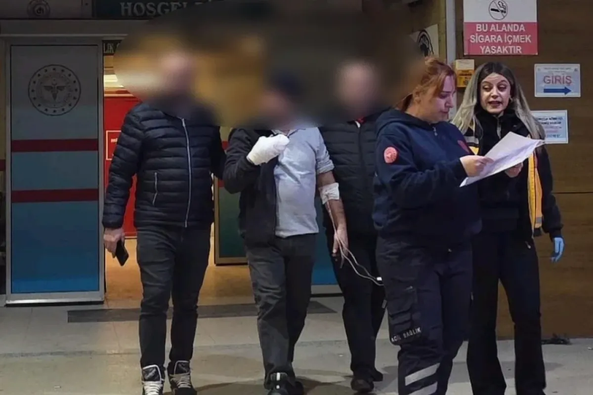 Elini makineye kaptırdı