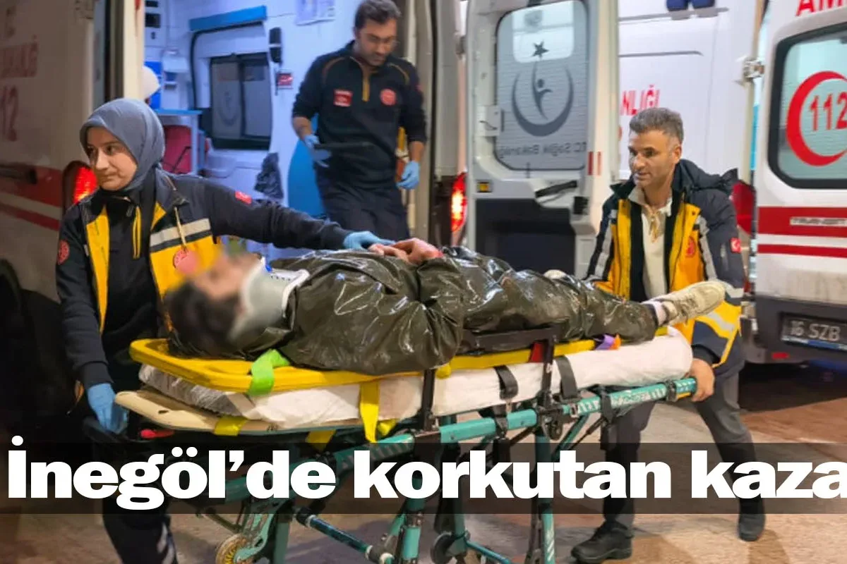 İnegöl'de korkutan kaza