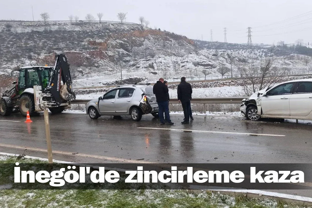 İnegöl'de zincirleme kaza