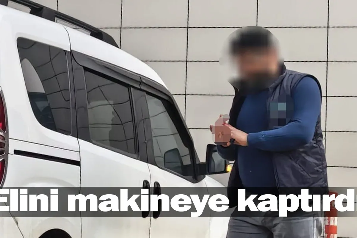 İnegöl'de elini makineye kaptırdı!