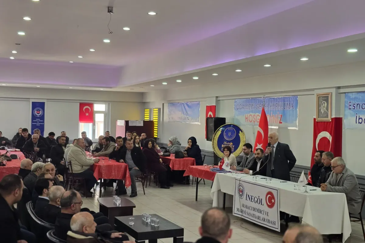 İnegöl Madeni Sanatkarlar Odası'nda Ersin Acar güven tazeledi