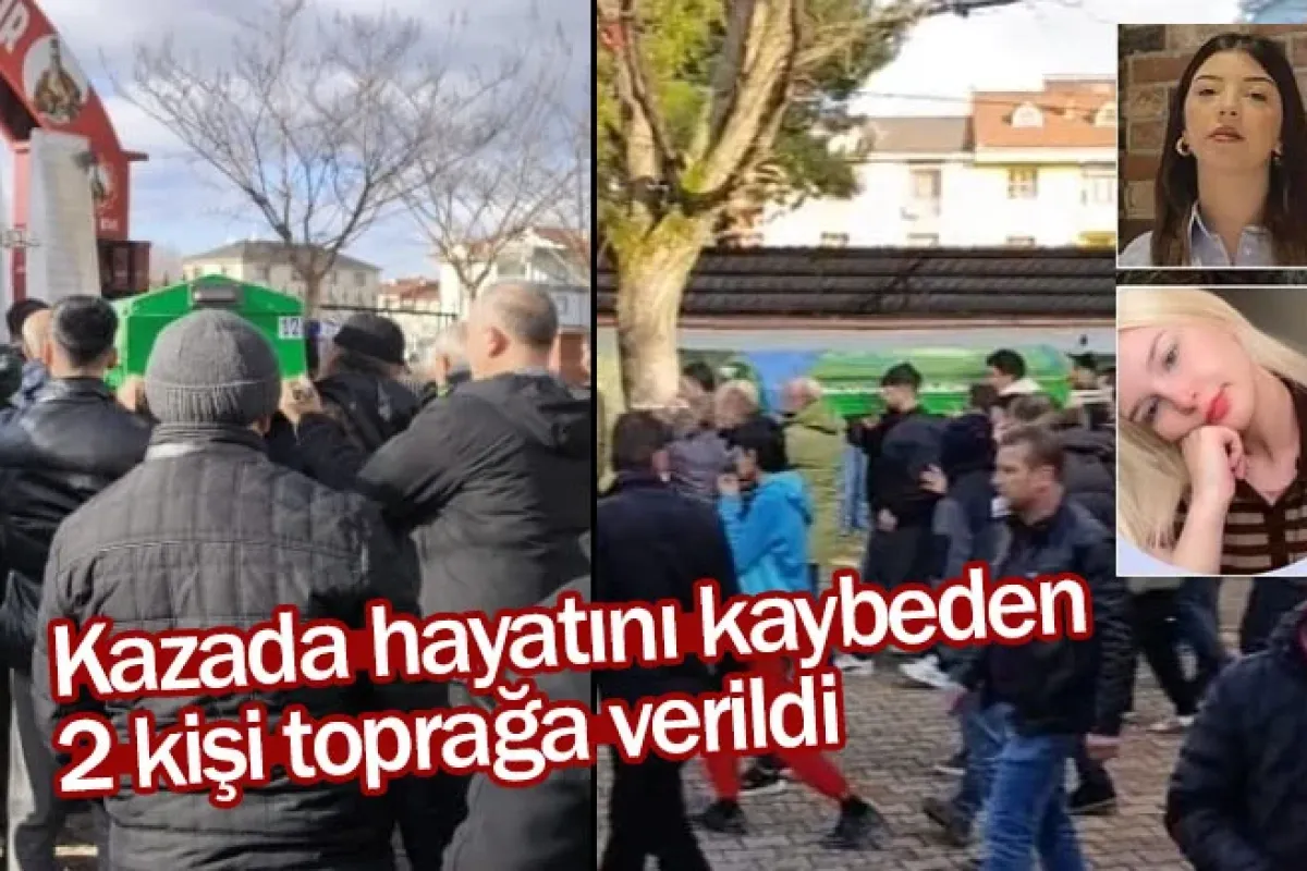 İnegöl'de kazada hayatını kaybeden 2 kişi toprağa verildi
