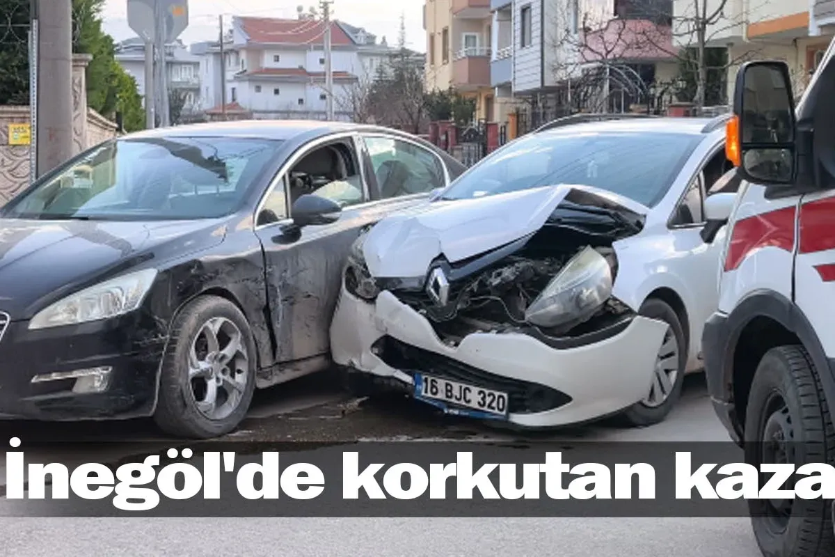 İnegöl'de korkutan kaza