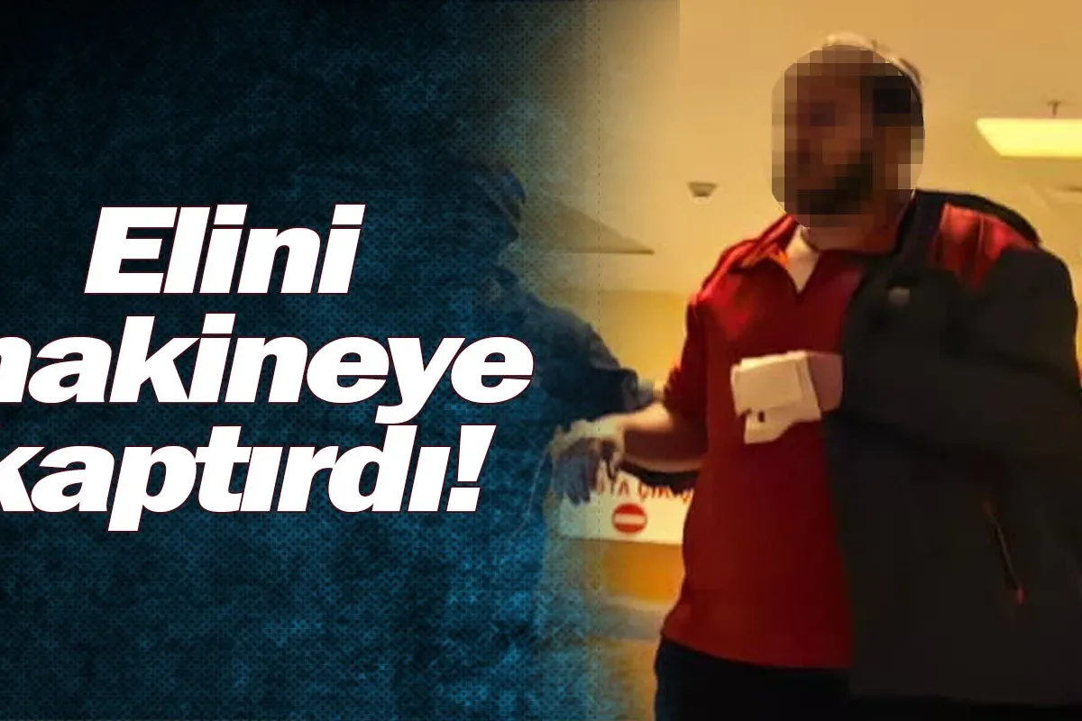 İnegöl'de elini makineye kaptırdı!