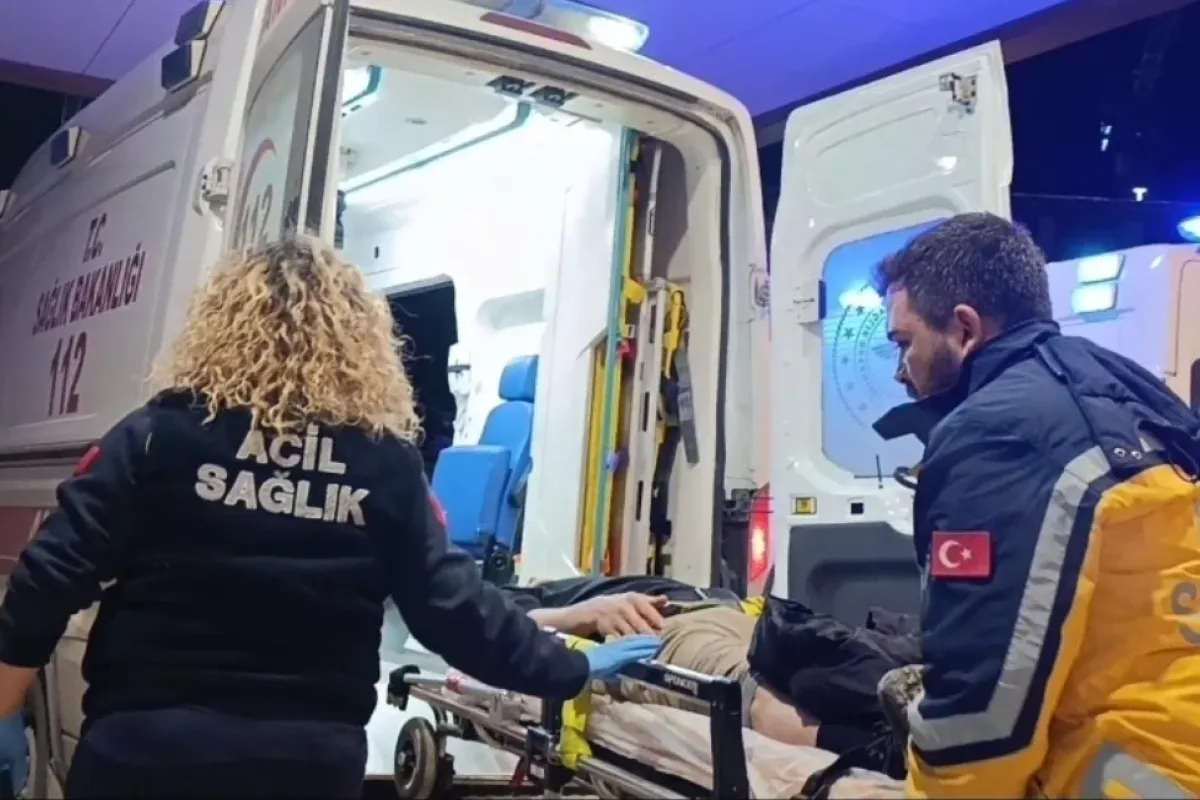 Lastik patlayınca hastanelik oldular