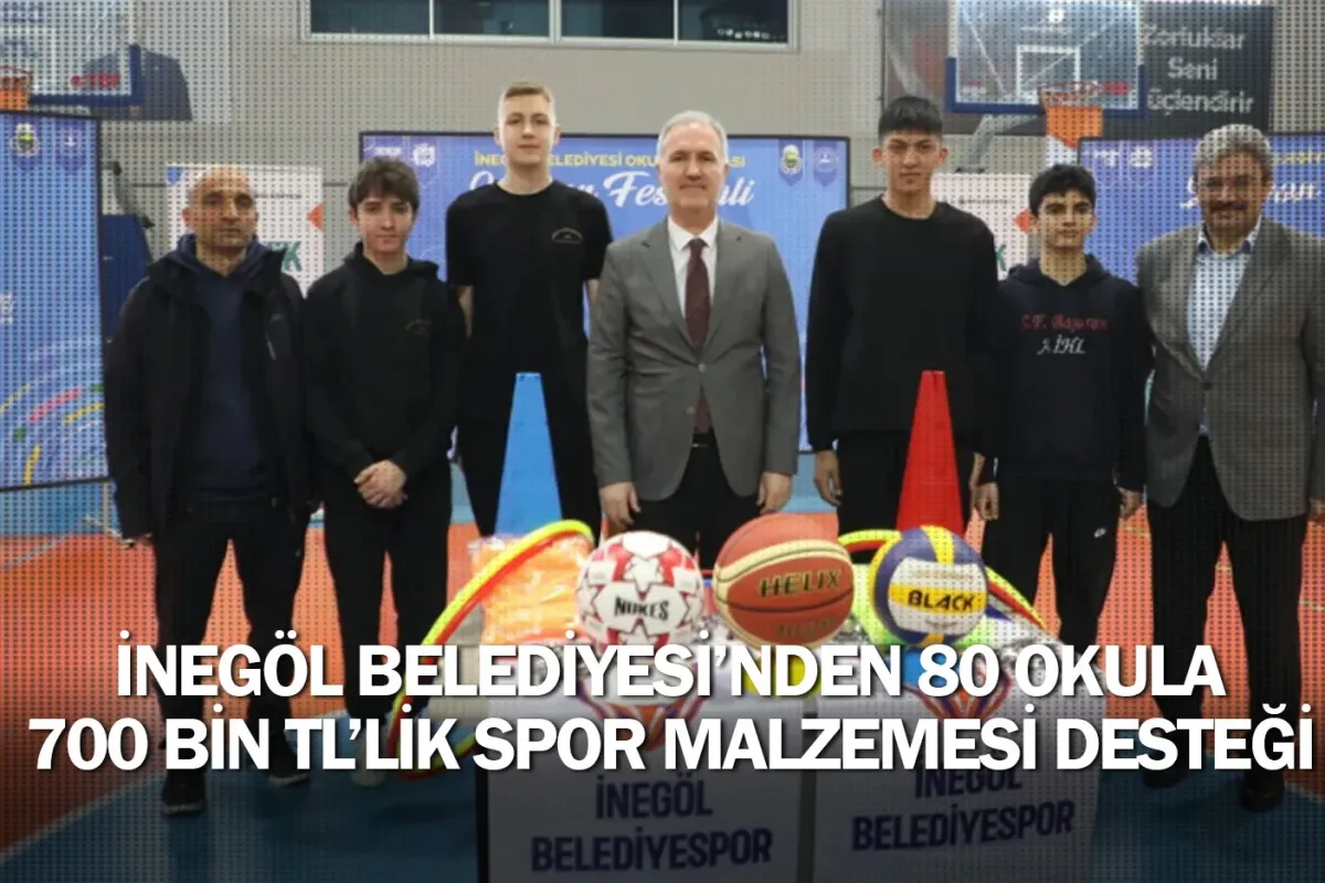 İnegöl Belediyesi’nden 80 Okula 700 Bin Tl’lik Spor Malzemesi Desteği
