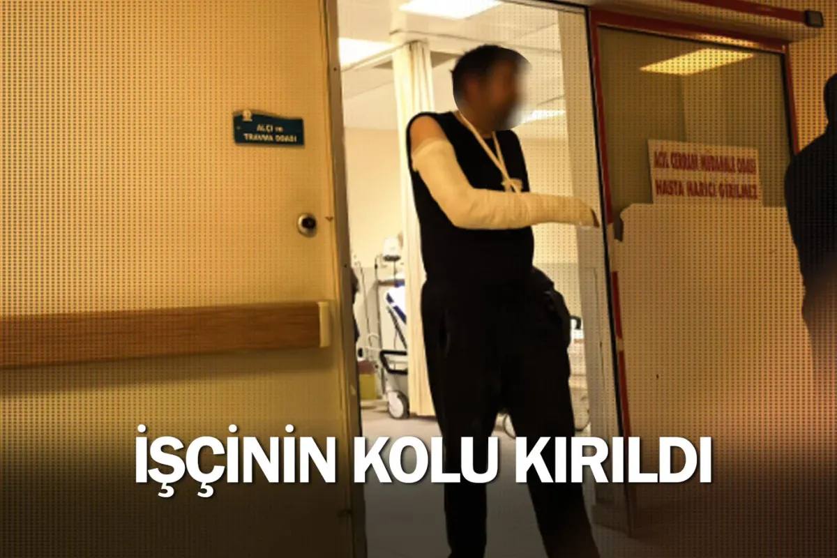 İşçinin kolu kırıldı