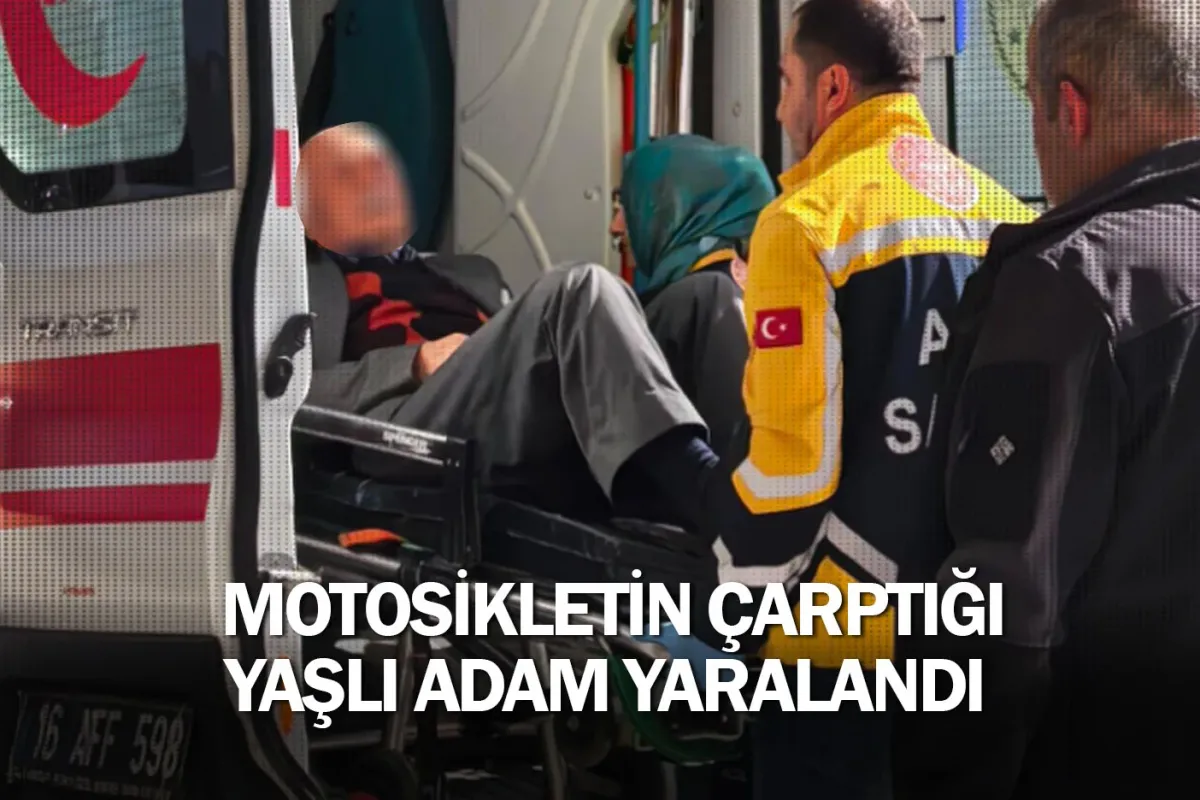 Motosikletin çarptığı yaşlı adam yaralandı