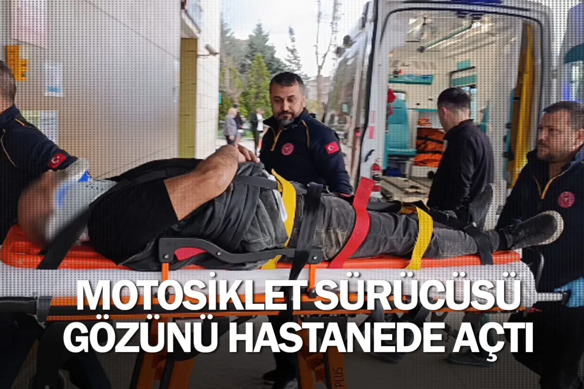 İnegöl'de motosiklet sürücüsü gözünü hastanede açtı