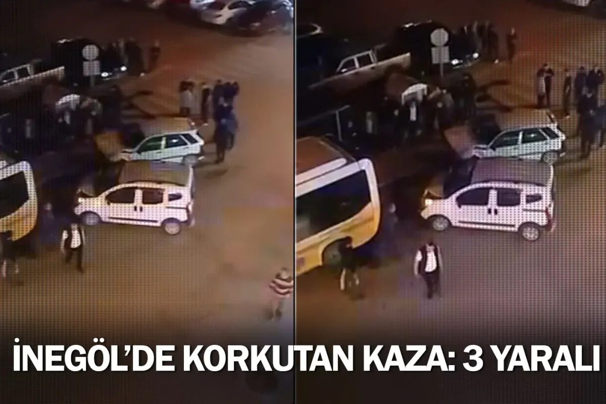 İnegöl'de otomobiller çarpıştı: 3 yaralı