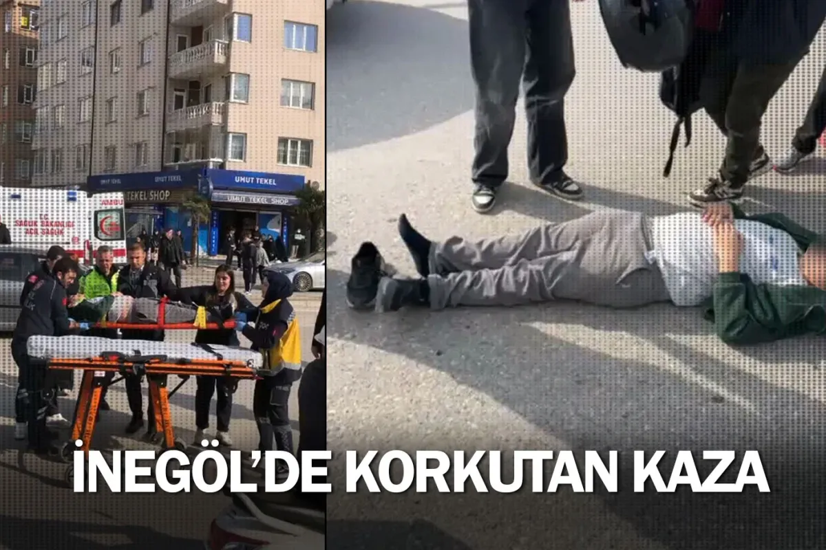 İnegöl'de korkutan kaza