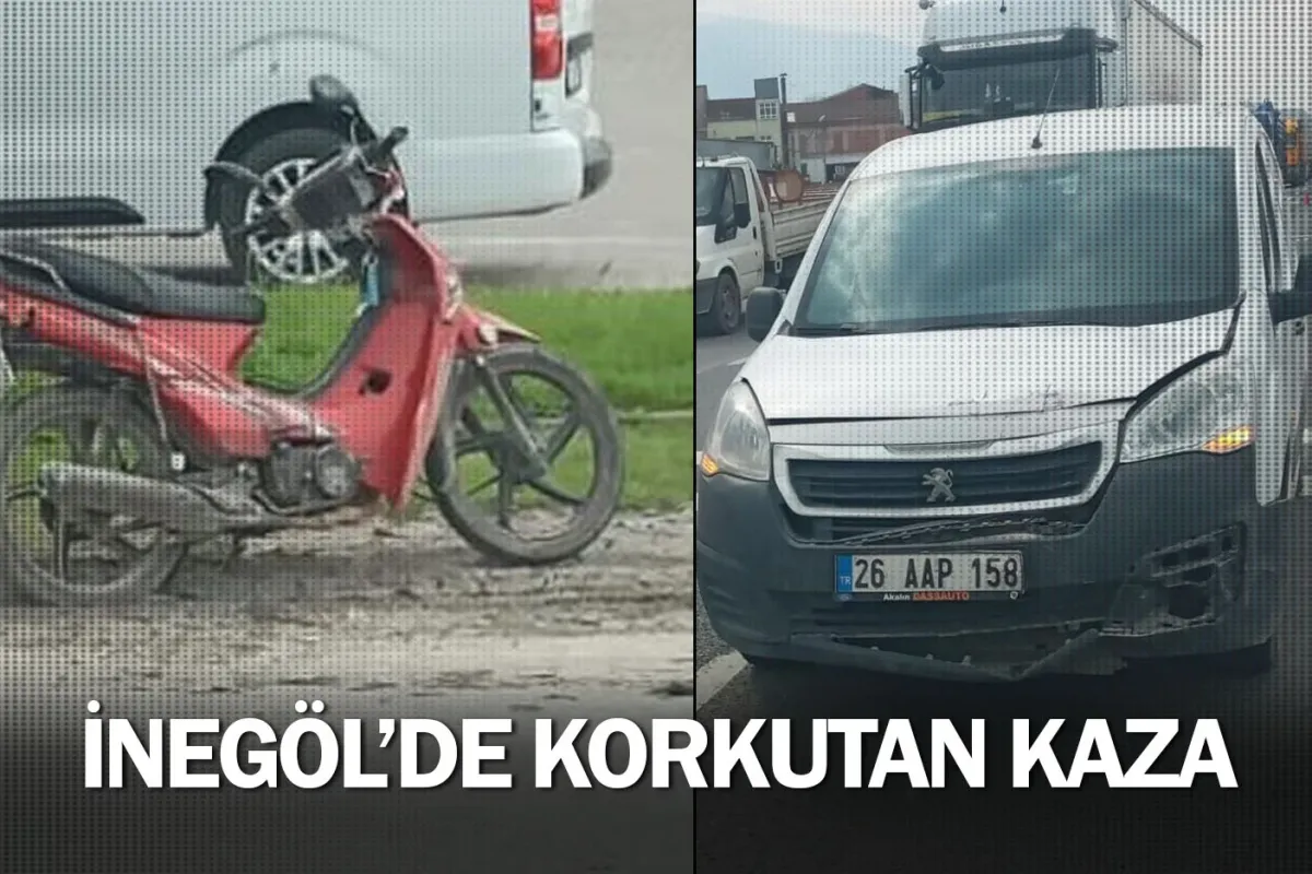 İnegöl'de korkutan kaza