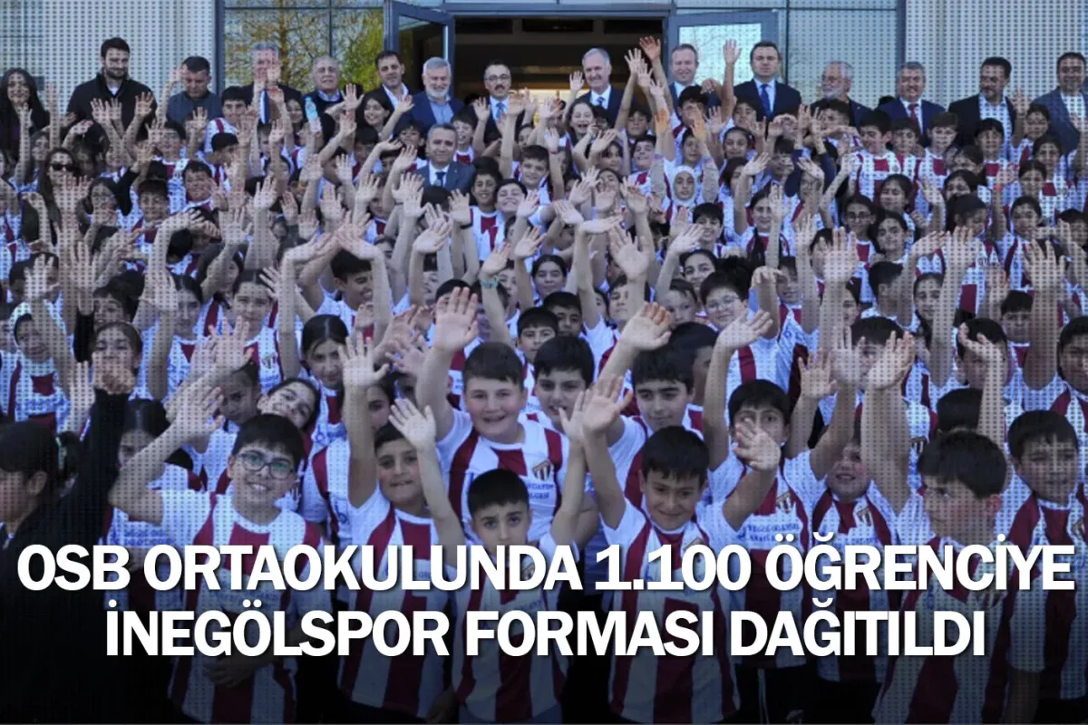 Osb Ortaokulunda 1.100 Öğrenciye İnegölspor Forması Dağıtıldı