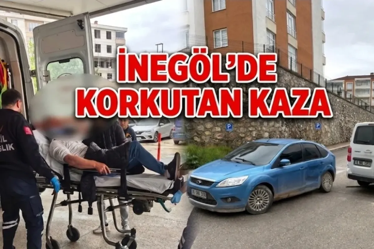 İnegöl'de korkutan kaza