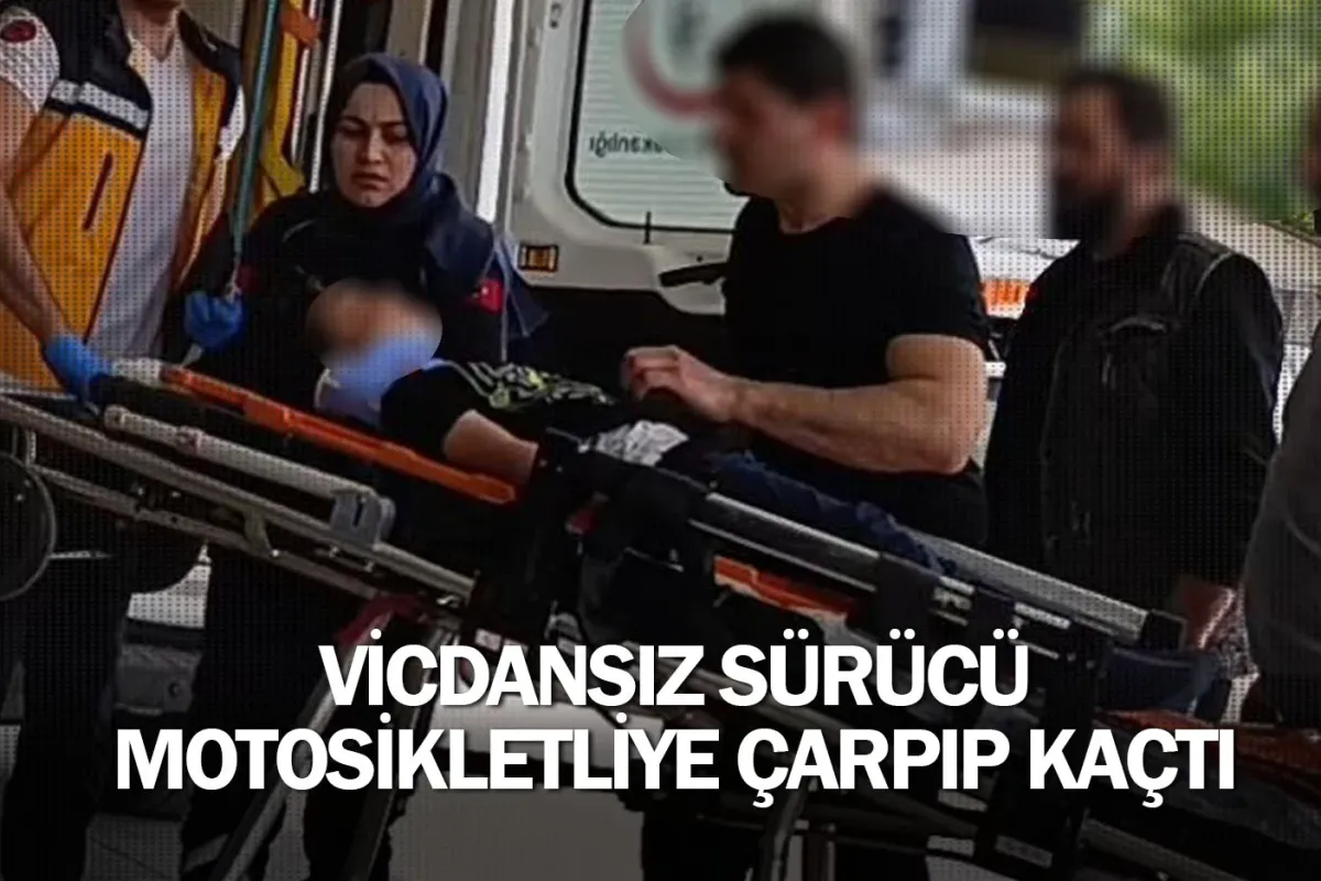 Vicdansız sürücü motosikletliye çarpıp kaçtı