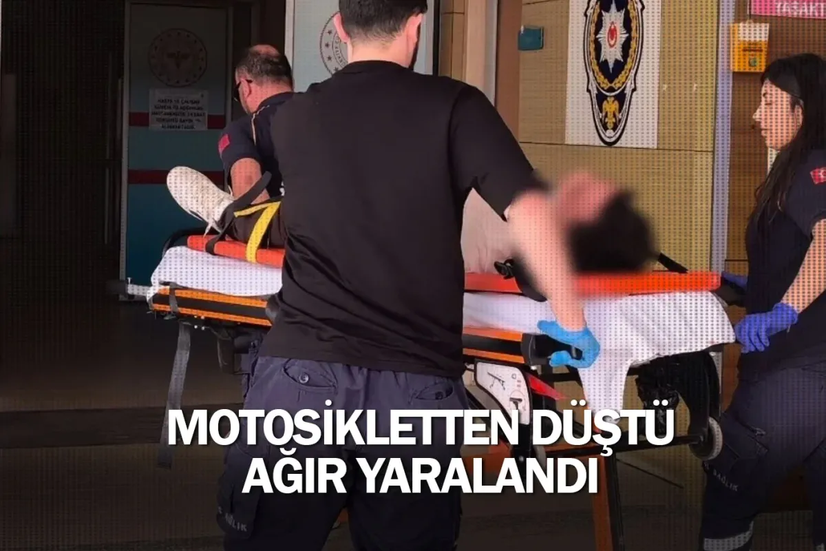 Motosikletten düştü ağır yaralandı