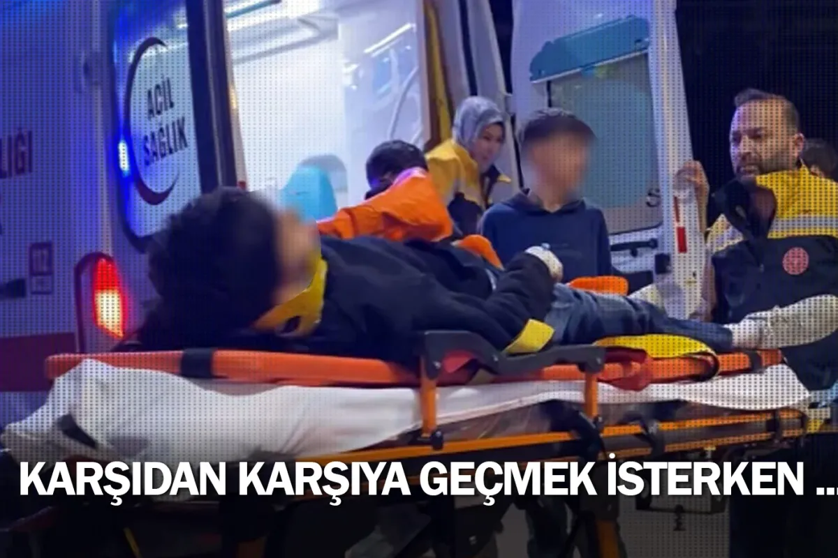 Karşıdan karşıya geçmek isterken ...