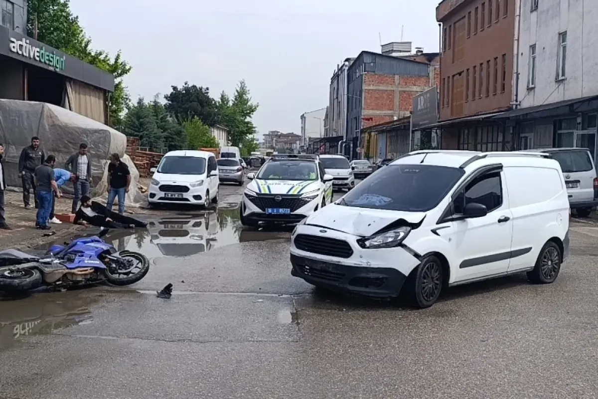 İnegöl'de motosikletli genç hastanelik oldu