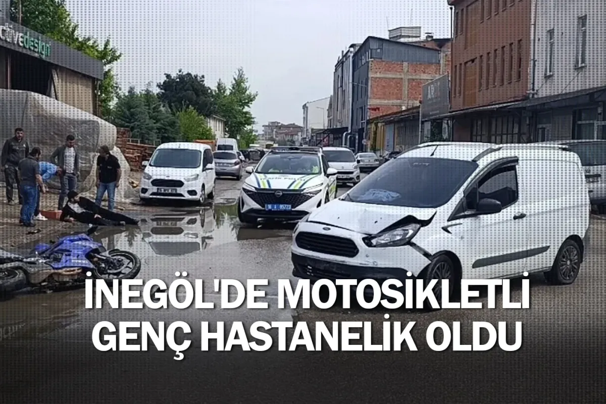 İnegöl'de motosikletli genç hastanelik oldu