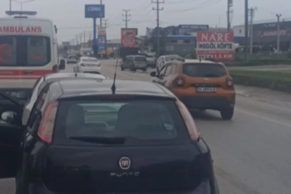 İnegöl'de korkutan kaza