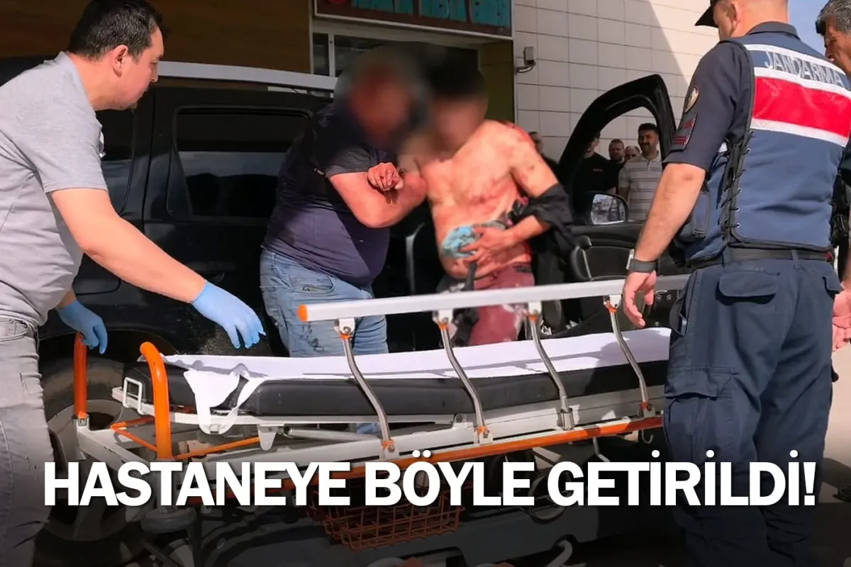 Hastaneye böyle getirildi!