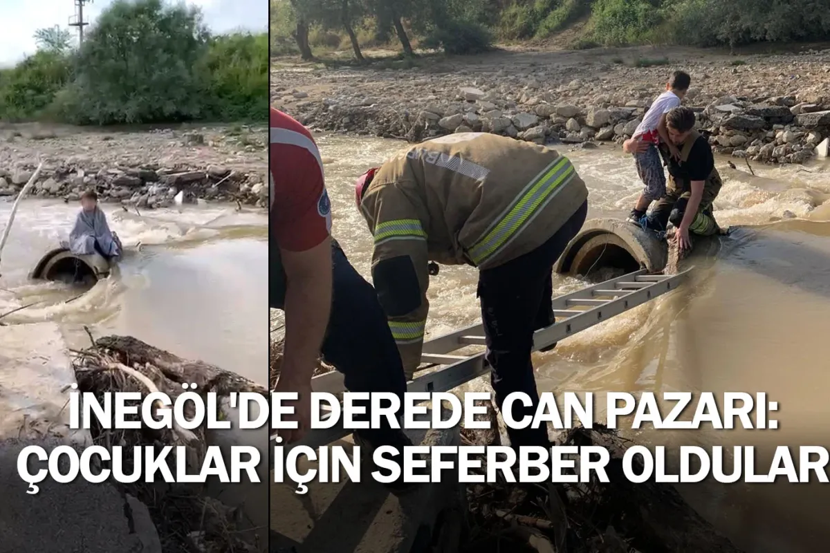 İnegöl'de Derede Can Pazarı: Çocuklar İçin Seferber Oldular
