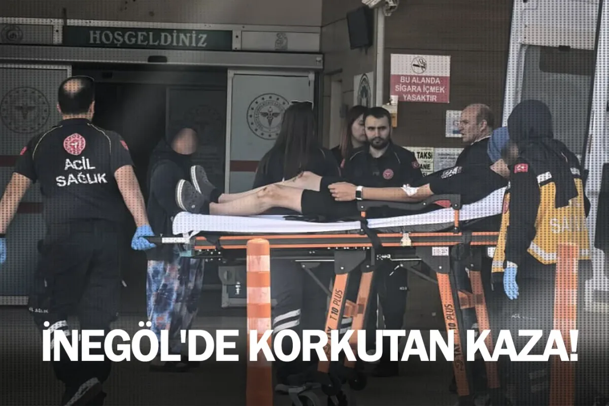 İnegöl'de korkutan kaza!