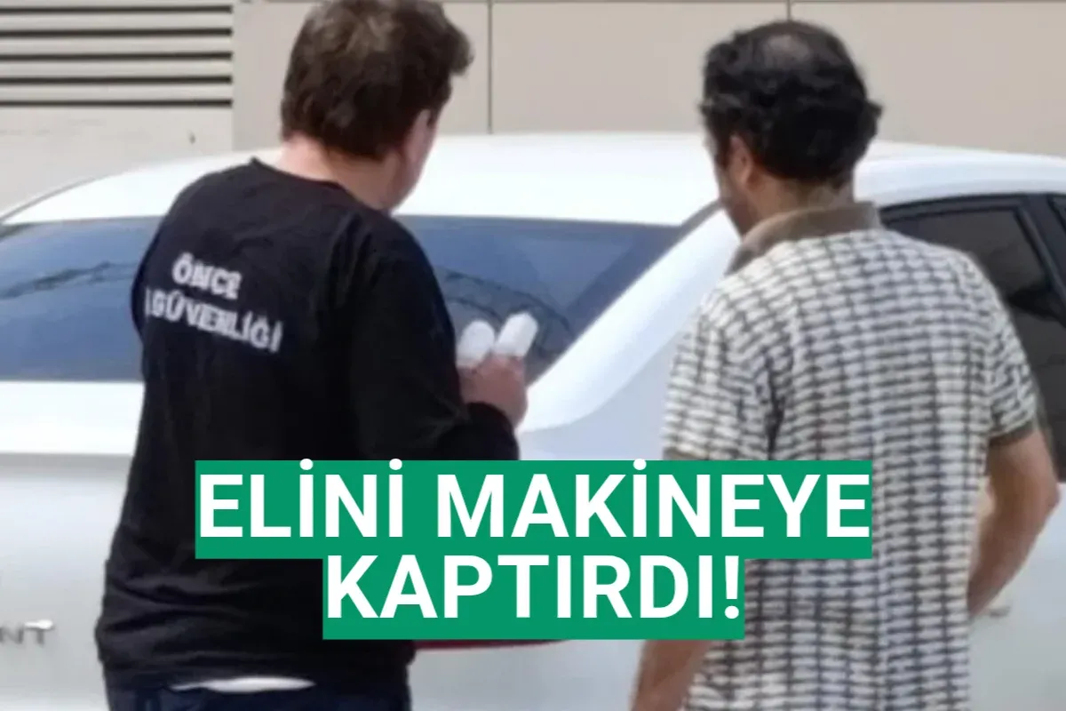 Elini makineye kaptırdı!