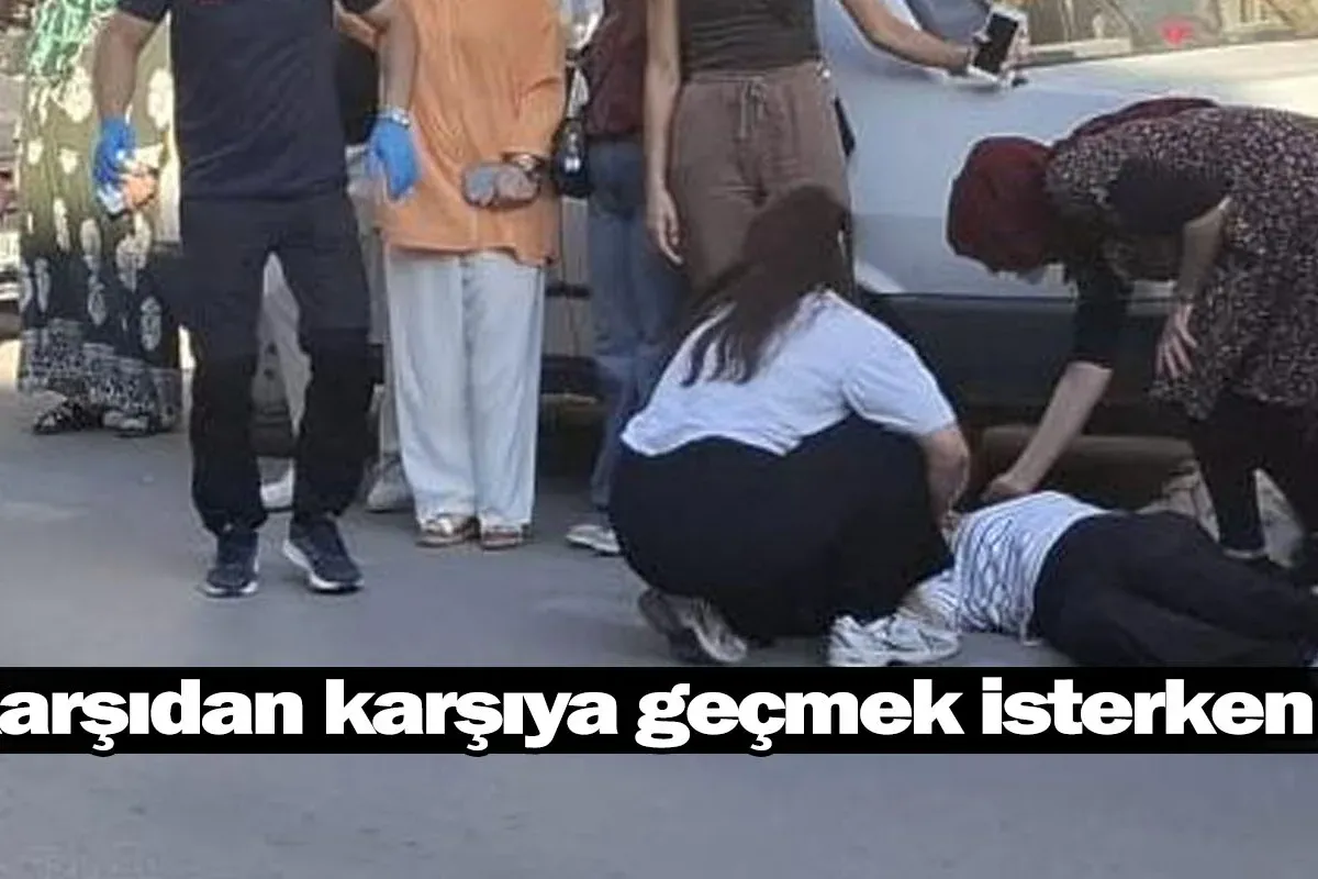 Karşıdan karşıya geçmek isterken ...