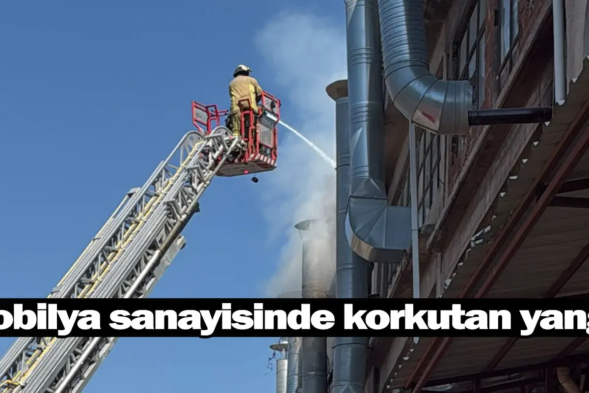 Mobilya sanayisinde korkutan yangın