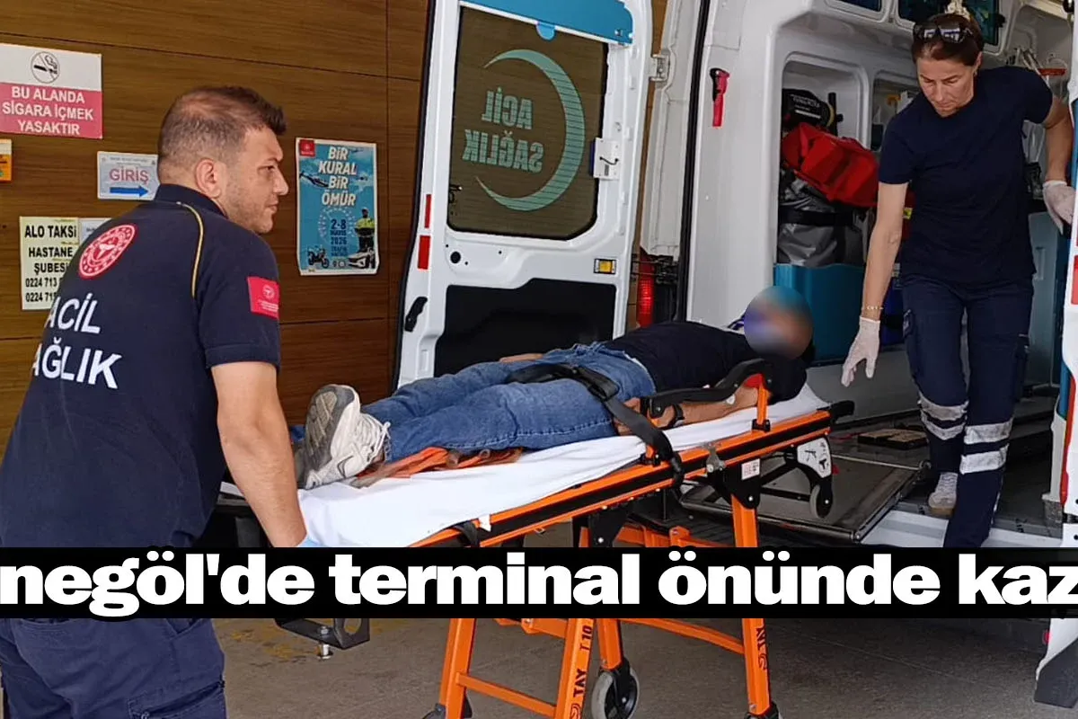 İnegöl'de terminal önünde kaza