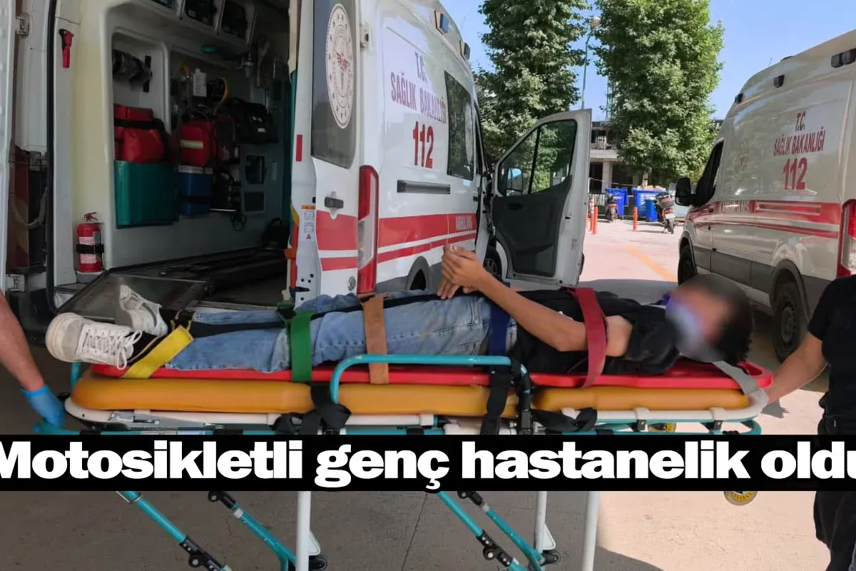 Motosikletli genç hastanelik oldu!