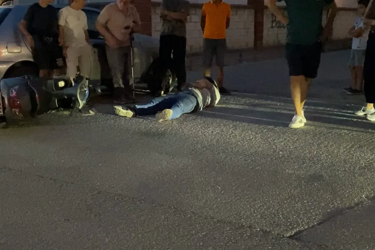İnegöl'de trafik kazası: Motosiklet sürücüsü hastanelik oldu