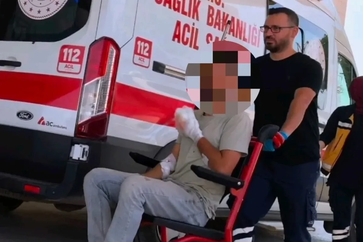 Elini testereye kaptırdı: Parmakları parçalandı