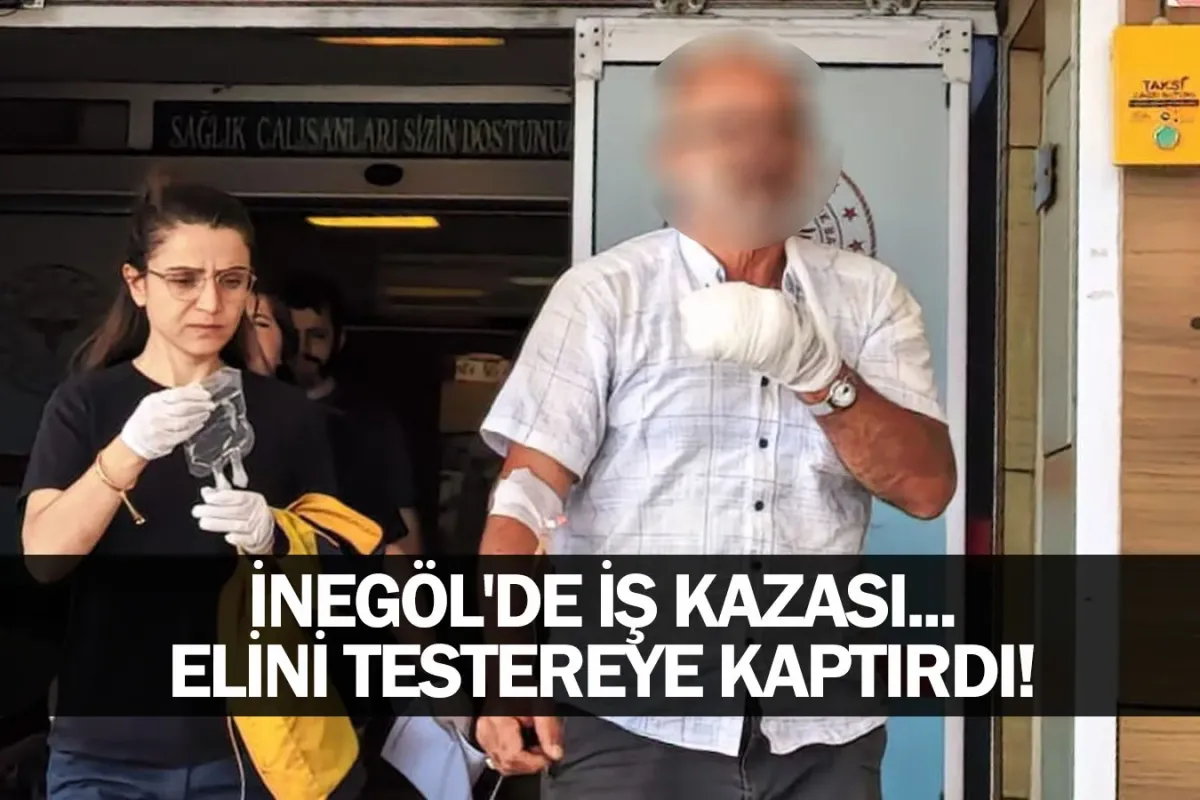 İnegöl'de iş kazası... Elini testereye kaptırdı!
