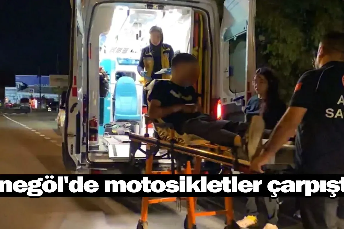 İnegöl'de motosikletler çarpıştı!